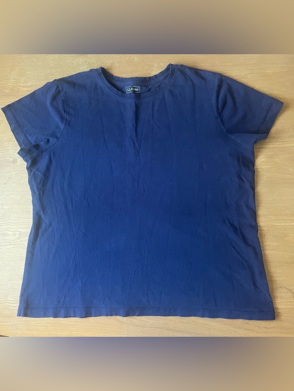 100% Cotton Navy Blue LL Bean Shirt Womens XL